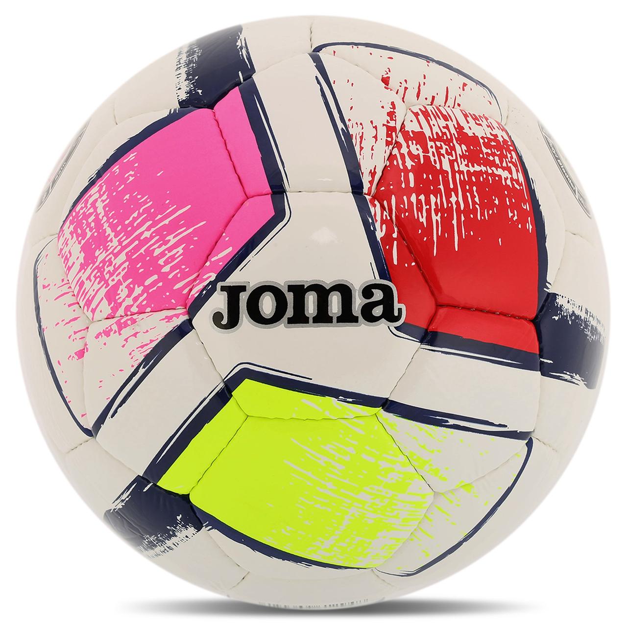 М'яч футбольний Joma DALI II 400649-203-T4 No4 рожевий-червоний жовтий