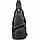 Сумка-слінг чорна чоловіча шкіряна TIDING BAG MK16094, фото 3