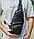 Сумка-слінг чоловіча на плече 17х32х7, нагрудний шкіряний рюкзак для міста TIDING BAG MK16094 чорний, фото 8