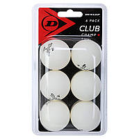 Набір м'ячів для настільного тенісу DUNLOP DL679345 CLUB CHAMP 6 шт. білий