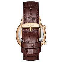 Lee Cooper Чоловічий водостійкий годинник Lee Cooper Leather Gold, фото 3