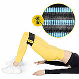 Резинка для фітнесу та спорту із тканини 4FIZJO Hip Band 15-20 кг Black/Blue (P-5907739310293), фото 10