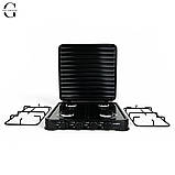 Настільна газова плита 4 конфорки, емальоване покриття, з кришкою, для балонного газу, фото 5