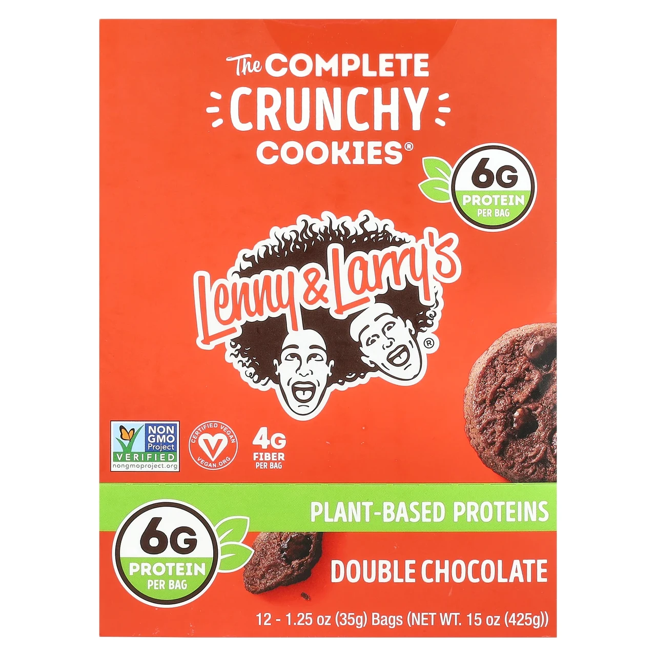 Lenny & Larry's, The Complete Crunchy Cookies®, подвійний шоколад, 12 пакетиків по 35 г (1,25 унції), Київ