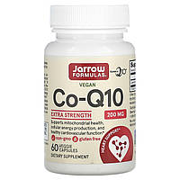 Jarrow Formulas, Кофермент Q10, 200 мг, 60 рослинних капсул, оригінал