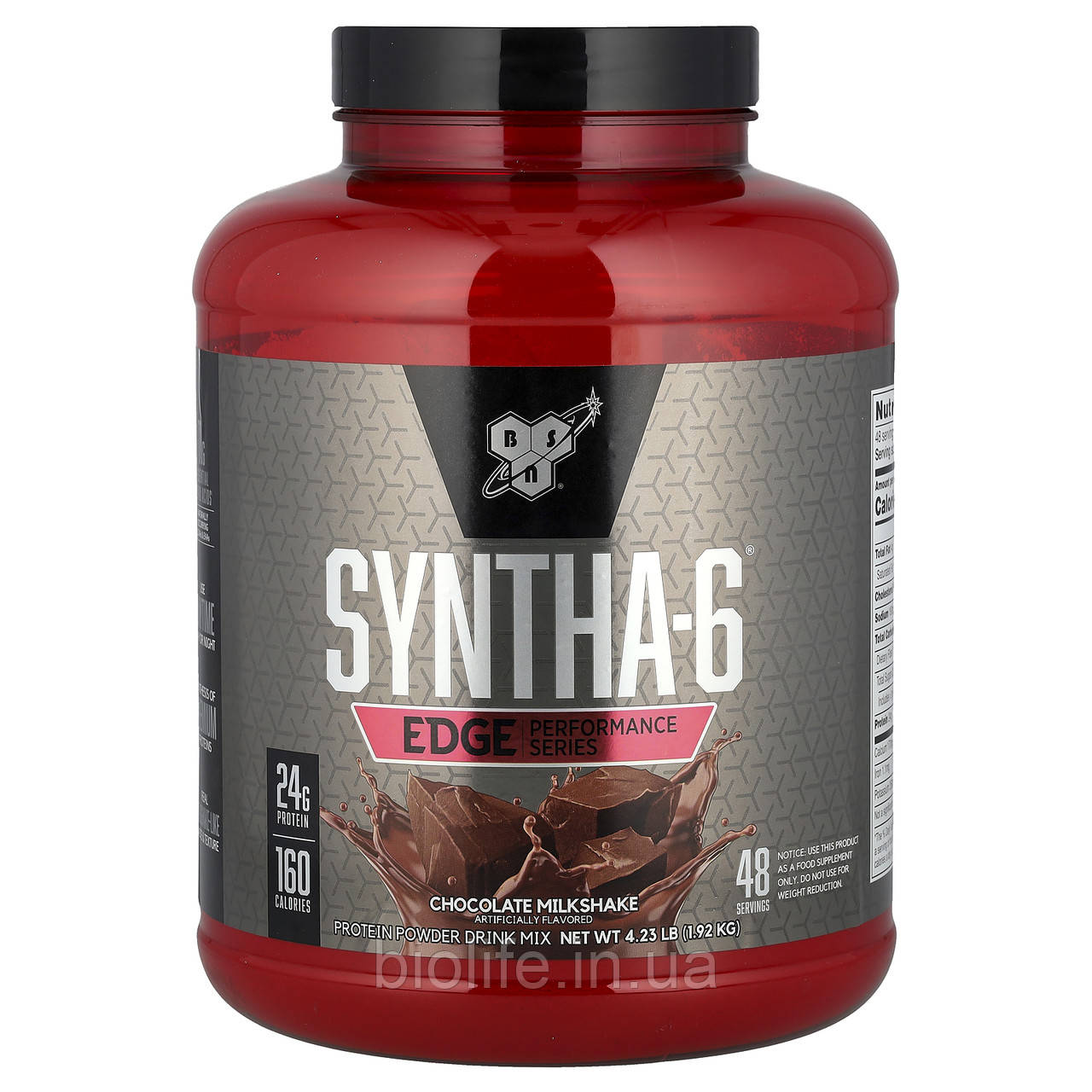 BSN, Syntha-6 Edge, білково-порошкова суміш для напоїв, зі смаком шоколадного молочного коктейлю, 1,82 кг оригінал, фото 1