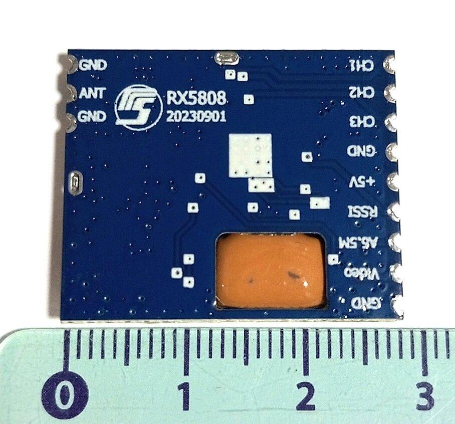 Модуль 4900-6060 МГц RX5808, SPI управління, бездротовий аудіо-відео приймальний модуль 5 В 170 мА, for RC Drone