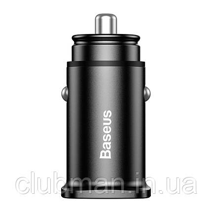 Автомобільний зарядний пристрій Baseus Square metal A+A 30W Black, фото 1