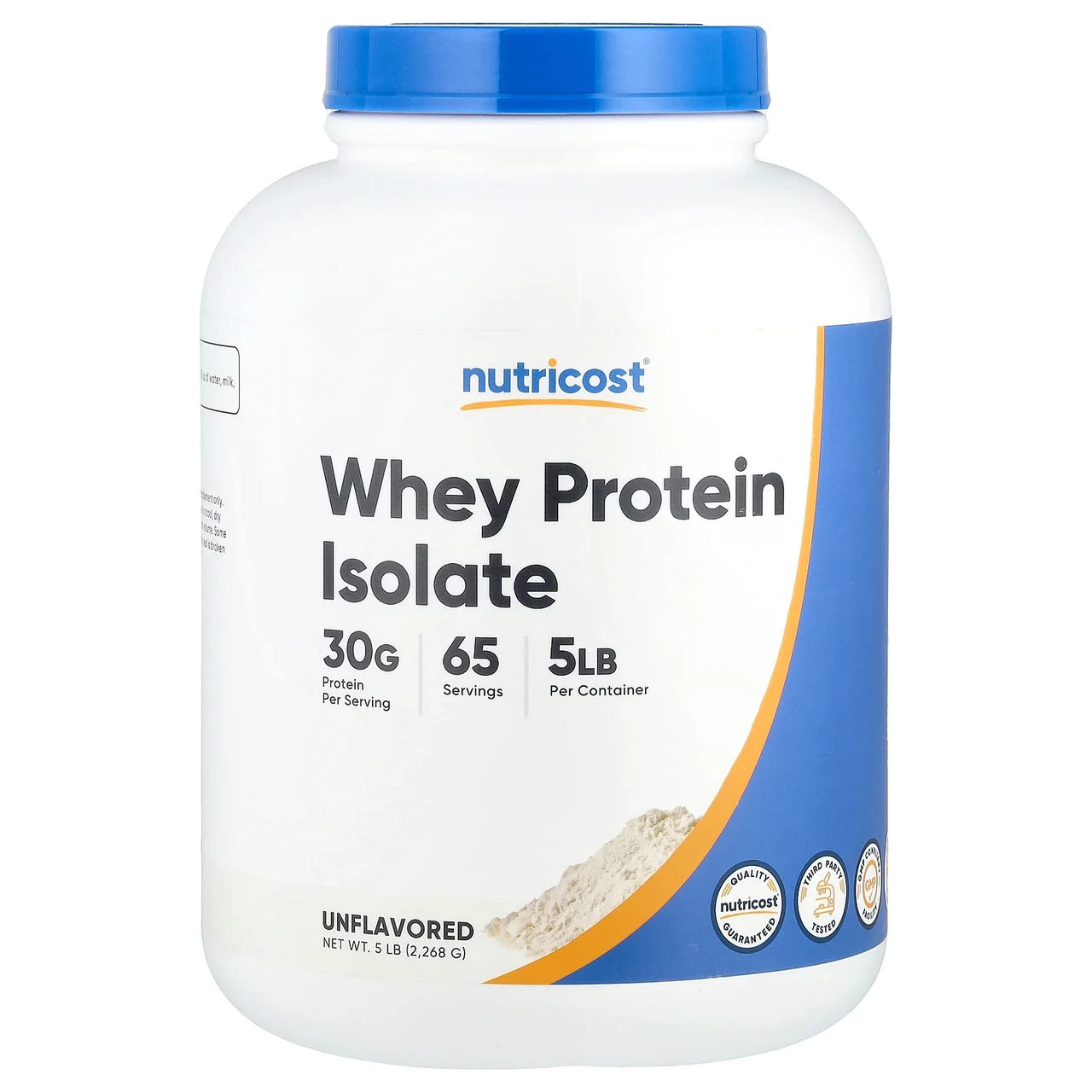 Nutricost, Ізолят сироваткового протеїну, без добавок, 2268 г (5 фунтів), Київ, фото 1