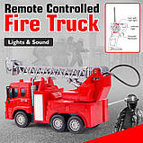 Пожежна машина на радіокеруванні (бризкає водою) арт. 2075, фото 7