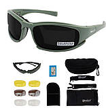 Захисні сонцезахисні спортивні окуляри Daisy X7 олива.4 змінні лінзи.solve, фото 3