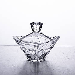 Цукорниця з кришкою 8.5×8.5×8.5 см ваза цукорниця квадратна скляна