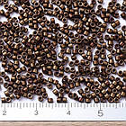 Бісер Японський MIYUKI Delica DB1051 11/0, Matte Metallic Bronze Gold Iris, 400 шт./2г, (УТ100032420), фото 3