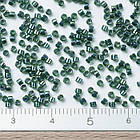 Бісер Японський MIYUKI Delica DB0276 11/0, Lined Emerald AB, 2000 шт./10г, (УТ100032430), фото 3