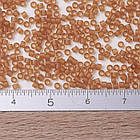 Бісер Японський MIYUKI Delica DB0781 11/0, Dyed Semi-Frosted Transparent Amber, 1000 шт./5г, (УТ100032433), фото 3