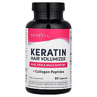Колаген і кератин, об'єм волосся, Keratin Hair Volumizer, Neocell, 60 капсул