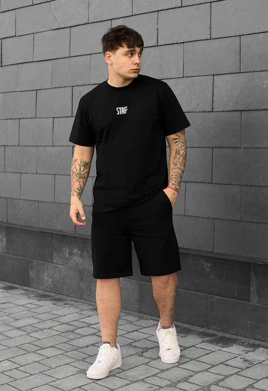 Спортивний комплект чорного кольору Staff sp reflective logo