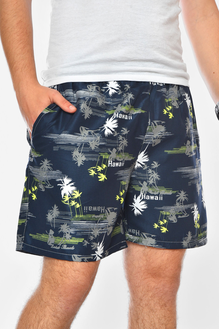 Шорти чоловічі темно-синього кольору з принтом р.L 199951M, фото 1