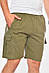 Шорти чоловічі однотонні кольору хакі 200201M, фото 2