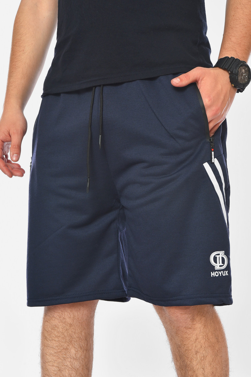 Шорти чоловічі однотонні темно-синього кольору 200672M, фото 1