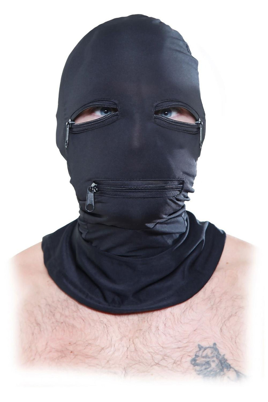 Маска-шолом на всю голову Pipedream Fetish Fantasy Zipper Face з блискавками One Size Кітті, фото 1