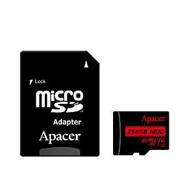 Карта пам'яті microSDXC (UHS-1) Apacer 256Gb class 10 V10 A1 R100MB/s (adapter SD) yL.