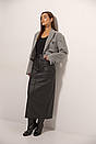 Укорочений жіночий жакет сірий в тонку смужку MKAR69226-3, фото 5