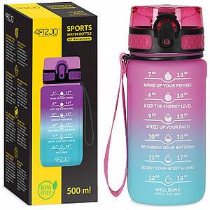 Пляшка для води спортивна 4FIZJO 500 мл 4FJ0628 Pink/Sky Blue Poland