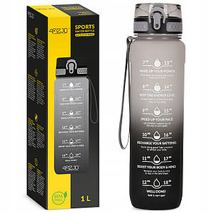 Пляшка для води спортивна 4FIZJO 1000 мл 4FJ0632 Grey/Black Poland