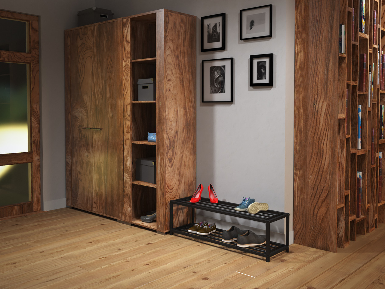 СТІЙКА ДЛЯ ВЗУТТЯ 2-Х ПОЛИЧКОВА МІНІМАЛ