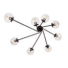 Сучасна стельова люстра 7529803-8 BK+CL, фото 2