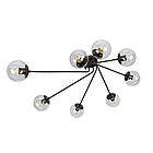Сучасна стельова люстра 7529803-8 BK+CL, фото 3