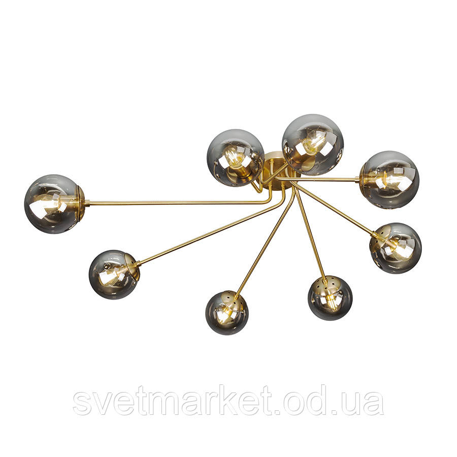Стельова люстра у бронзовому кольорі корпусу 7529803-8 BRZ+BK, фото 1