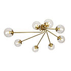 Красива стельова люстра для вітальні 7529803-8 BRZ+CL, фото 2