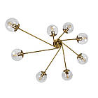 Красива стельова люстра для вітальні 7529803-8 BRZ+CL, фото 3