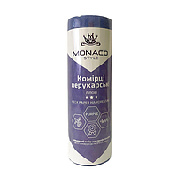 Комірці перукарські лілові (Purple) з паперу, рожевий клейовий шар, Monaco Style (5шт./уп.)