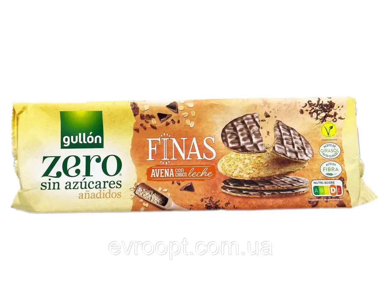 Печиво GULLON Finas без цукру вівсяне з молочним шоколадом, 150г  12шт/ящ, фото 1