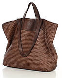 Жіноча плетена шкіряна сумка через плече MARCO MAZZINI, фото 2