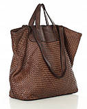 Жіноча плетена шкіряна сумка через плече MARCO MAZZINI, фото 3