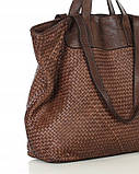 Жіноча плетена шкіряна сумка через плече MARCO MAZZINI, фото 7