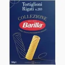 Макароні BARILLA 283 TORTIGLIONI RIGATI труби, 500 г, 12 шт./ясть,