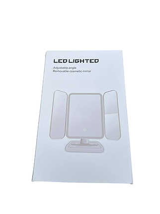 Косметичне потрійне дзеркало з світлодіодним підсвічуванням регулюється (16), фото 2