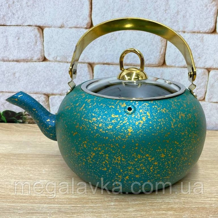Чайник антипригарний 2 л Granite OMS 8212-L-Mint - MegaLavka