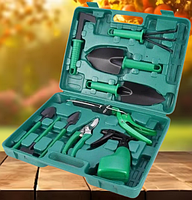 Набір садових інструментів 10 в 1 з валізою набір садівника садовий інвентар набір для садівництва