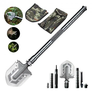 Лопата туристична Shovel портативна багатофункціональна складана з чохлом 4в1 (51906/101)