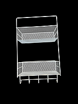 Підвісний кошик  2 рівні з п'ятьма гачками (24), фото 4