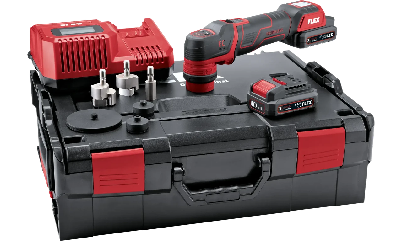 Акумуляторна полірувальна машина FLEX PXE 80 12-EC/2.5 SET 12V