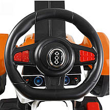 Електромобіль трактор-екскаватор із ковшем JOY (рукав 25 W, акумулятор 6 V, у коробці) Т-74430 Жовтогарячий, фото 5