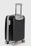 Маленька пластикова валіза ручна поклажа Three Birds 2024-02-2S чорний, фото 4