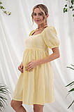 Літня сукня для вагітних та годування Brittany жовта, фото 6